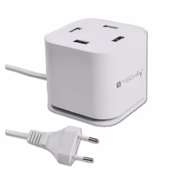 Techly IPW-USB-CUB496, Intérieure, Secteur, Blanc
