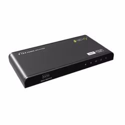 Techly IDATA HDMI2-4K4HDR, HDMI, 4x HDMI, 1 x HDMI, 3840 x 2160 pixels, Noir, Métal