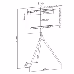 Techly ICA-TR18SAM support pour téléviseur 65" Noyer