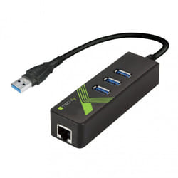 Techly IDATA USB-ETGIGA-3U2 station d'accueil USB 3.2 Gen 1 (3.1 Gen 1) Type-A Noir
