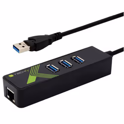 Techly IDATA USB-ETGIGA-3U2 station d'accueil USB 3.2 Gen 1 (3.1 Gen 1) Type-A Noir