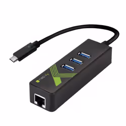 Techly IDATA USB-ETGIGA-3C2, USB 3.2 Gen 1 (3.1 Gen 1) Type-C, Noir, RJ-45, USB 3.2 Gen 1 (3.1 Gen 1) Type-A, CE, RoHS, USB, ...