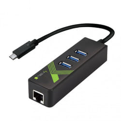 Techly IDATA USB-ETGIGA-3C2 station d'accueil USB 3.2 Gen 1 (3.1 Gen 1) Type-C Noir