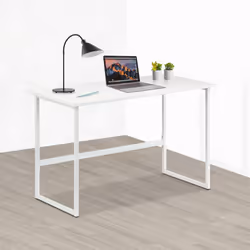 Techly ICA-TB 3545W, Droit, Forme rectangulaire, Panneaux MDF, Métal, Blanc, Blanc
