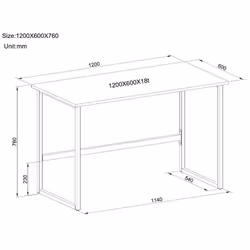 Techly ICA-TB 3545W bureau d'ordinateur Blanc