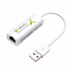 Techly IDATA ADAP-USB2TY2, Avec fil, USB, Ethernet, 100 Mbit/s, Blanc