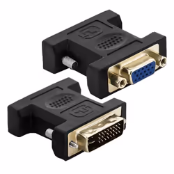 Techly IADAP DVI-8700T, DVI-I, VGA, Noir