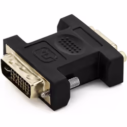 Techly IADAP DVI-8700T changeur de genre de câble DVI-I VGA Noir