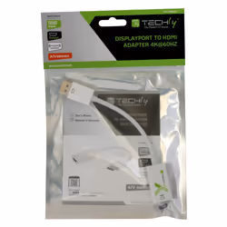 Techly IADAP DP-HDMI2F60 câble vidéo et adaptateur 0,15 m DisplayPort HDMI Blanc