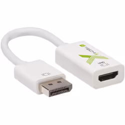 Techly IADAP DP-HDMI2F60 câble vidéo et adaptateur 0,15 m DisplayPort HDMI Blanc