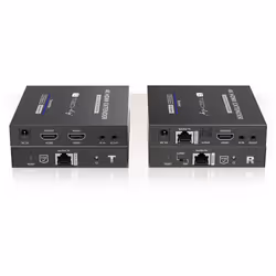Techly IDATA-EXT-676, 3840 x 2160 pixels, Émetteur et récepteur AV, 70 m, Avec fil, Noir, HDCP