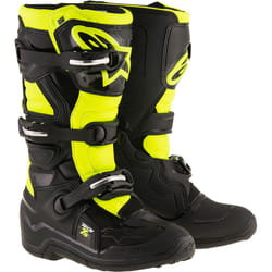 Alpinestars Tech 7S Bottes de motocross pour les jeunes, noir-jaune, taille 38
