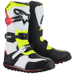 Alpinestars Tech-T Bottes de moto, blanc-rouge-jaune, taille 39 pour Hommes