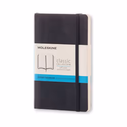 Moleskine Carnet Classic, Monochromatique, Noir, 70 g/m², Couverture souple, Adulte