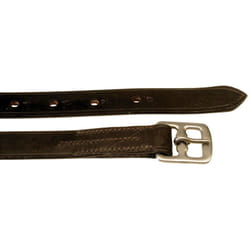 125 cm, Marron foncé: Etriers en cuir anglais taille poney 125 cm