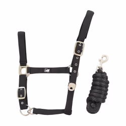Ensemble licol en nylon et longe tressé pour cheval Supreme
