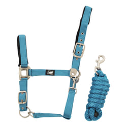 Ensemble licol en nylon et longe tressé pour cheval Supreme