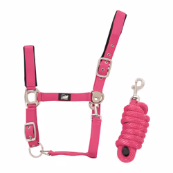 Ensemble licol en nylon et longe tressé pour cheval Supreme