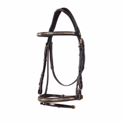Bridons équitation anatomique pour cheval anglaise en cuir clincher Equestro