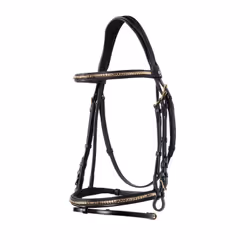 Bridons équitation anatomique pour cheval anglaise en cuir clincher Equestro