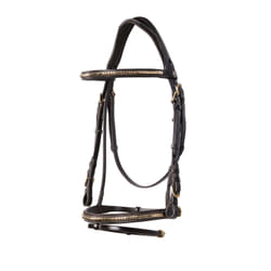 Bridons équitation anatomique pour cheval anglaise en cuir clincher Equestro