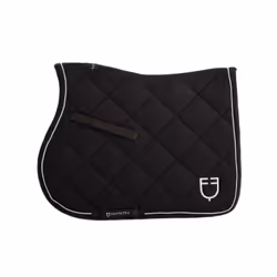 Tapis de selle de saut en coton avec passementerie avec logo pour cheval Equestro