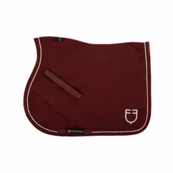 Tapis de selle de saut en coton avec passementerie avec logo pour cheval Equestro