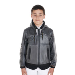 Veste imperméable à capuche zippé enfant Equestro