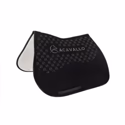 Tapis de selle pour cheval avec coussin en dessous en fibre bamboo Acavallo Lycra Gel Grip