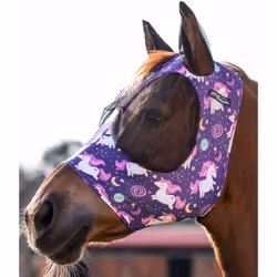Masque anti-mouches en lycra avec filet de protection des oreilles Masque anti-mouches en lycra avec couvre-oreilles en maill ...