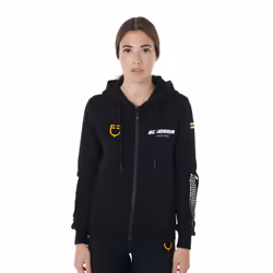 Sweatshirt polaire à capuche Full zip femme Equestro Scuderia