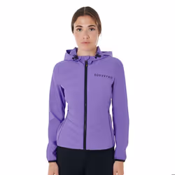Doudoune à capuche mélange technique femme Equestro