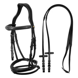 Bride équitation cuir anatomique coutures fantaisie Equestro