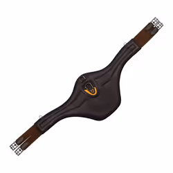 Sangle bavette d'équitation en cuir avec néoprène gravé et perforé Equestro Studguard Shark