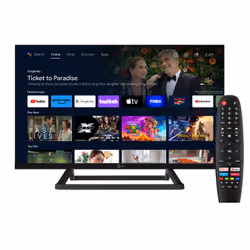 Telefunken 28000257, 61 cm (24"), 1366 x 768 pixels, LED, Smart TV, Wifi, Noir