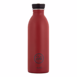 24Bottles Urban Bottle, 500 ml, Utilisation quotidienne, Rouge, Acier inoxydable, Bouchon à vis, Dévissable