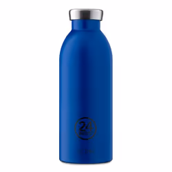 24Bottles Clima Bottle Gold Blue, 0,5 L, Bleu, Acier inoxydable, 12 h, 24 h, 7,3 cm