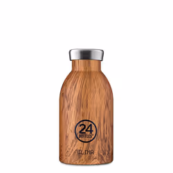 24Bottles Clima, 330 ml, Utilisation quotidienne, Bois, Acier inoxydable, Adulte, Acier inoxydable