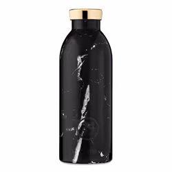 24Bottles Clima Bottle Black Marble, 0,5 L, Noir, Couleur marbre, Acier inoxydable, 12 h, 24 h, 7,3 cm