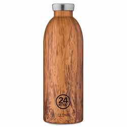 24Bottles Clima, 850 ml, Utilisation quotidienne, Bois, Acier inoxydable, Adulte, Acier inoxydable