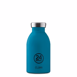 24Bottles Clima, 330 ml, Utilisation quotidienne, Noir, Bleu, Acier inoxydable, Atlantic Bay, Adulte