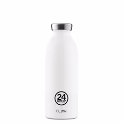 24Bottles Clima, 0,5 L, Blanc, Acier inoxydable, 12 h, 24 h, Utilisation quotidienne