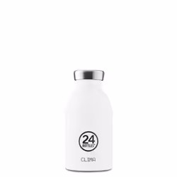 24Bottles Clima, 0,33 L, Blanc, Acier inoxydable, 12 h, 24 h, Utilisation quotidienne