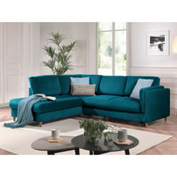 Brooke - canapé d'angle gauche - convertible - 5 places - en velours