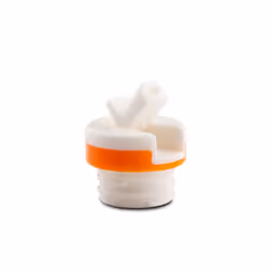 24Bottles Sport Lid – White & Orange, Couvercle de bouteille de boisson, Orange, Blanc, 32 mm, 22 g