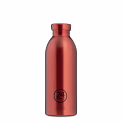 24Bottles Clima, 500 ml, Utilisation quotidienne, Rouge, Acier inoxydable, 24 h, 12 h