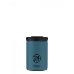 24Bottles Travel Tumbler 350 ml Bleu Acier inoxydable