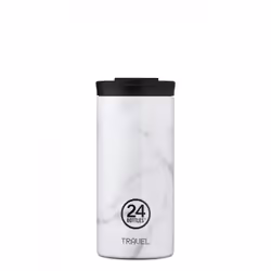 24Bottles Travel Tumbler, Gris, Blanc, Acier inoxydable, Acier inoxydable, 6 h, 24 h, 600 ml