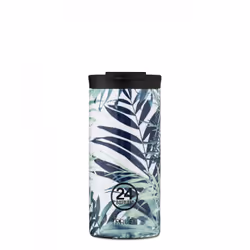 24Bottles Travel Tumbler, Vert, Blanc, Acier inoxydable, Acier inoxydable, 6 h, 24 h, 600 ml