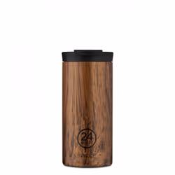 24Bottles Travel Tumbler, Bois, Acier inoxydable, Acier inoxydable, 6 h, 24 h, 600 ml